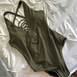 MK Plunging One Piece (NWT)
